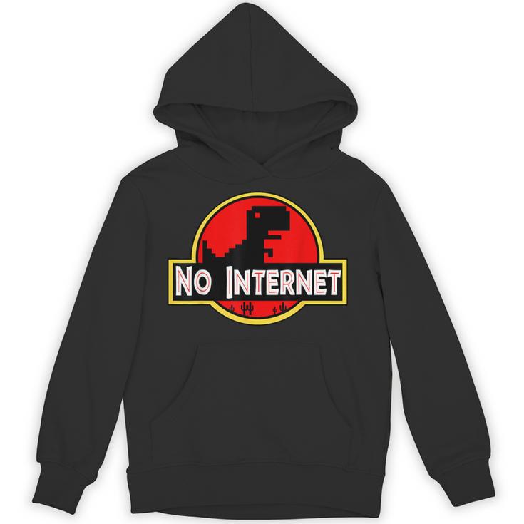 Nerdy No Internet Dinosaur Computer Science Teacher Unisex Hoodie