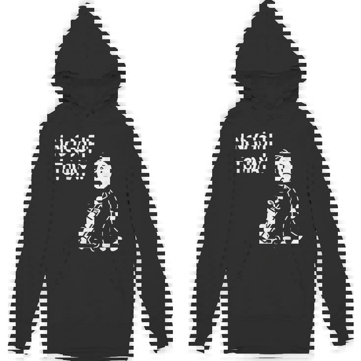 No Golf Todayadtick Man ユーモア ゴルフカートを押す パーカー