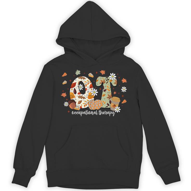 Occupational Therapy Fall Autumn Pumpkin Flower OTA Teacher Unisex Hoodie