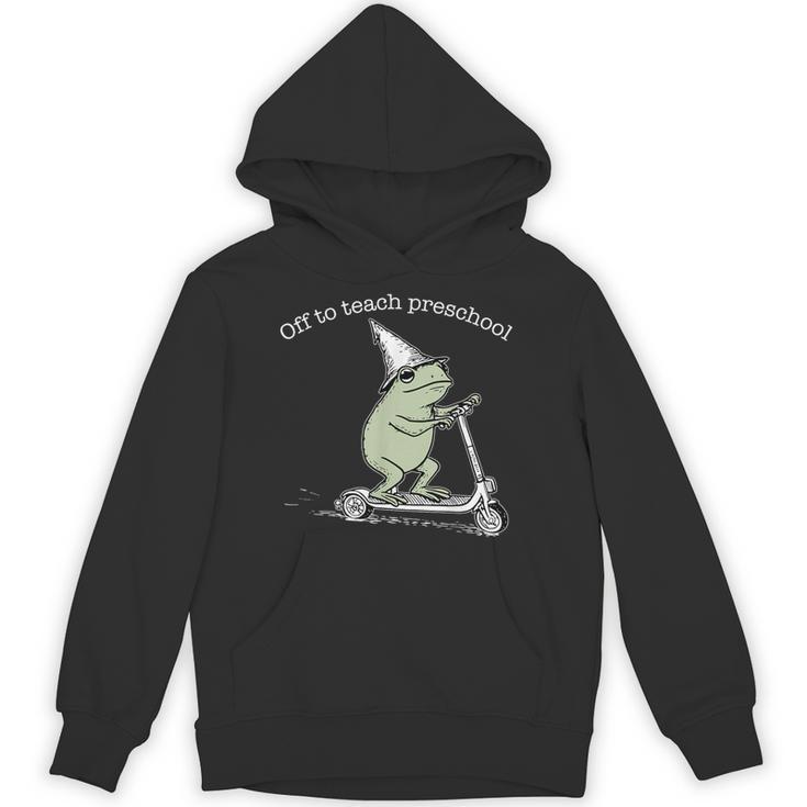 Off To Teach Preschool Pre-K Teacher Back To School Frog Unisex Hoodie