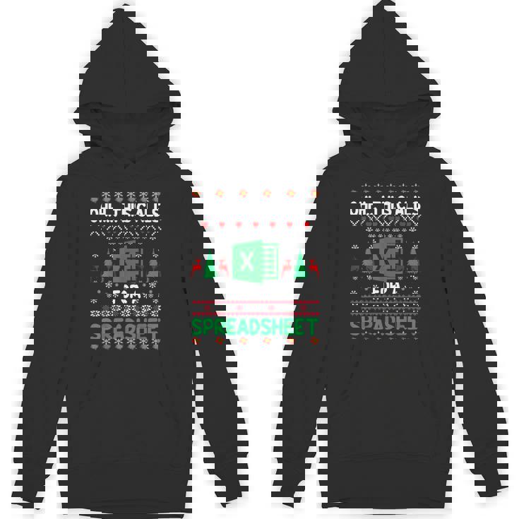 Oh This Calls For A Spreadsheet Christmas Sweater Excel Ugly Hoodie