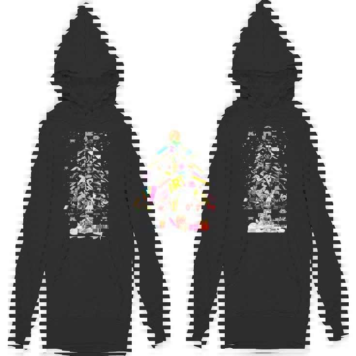 Paintbrush Christmas Tree Decor Xmas For Artist Art Teacher For Men Women Unisex Hoodie
