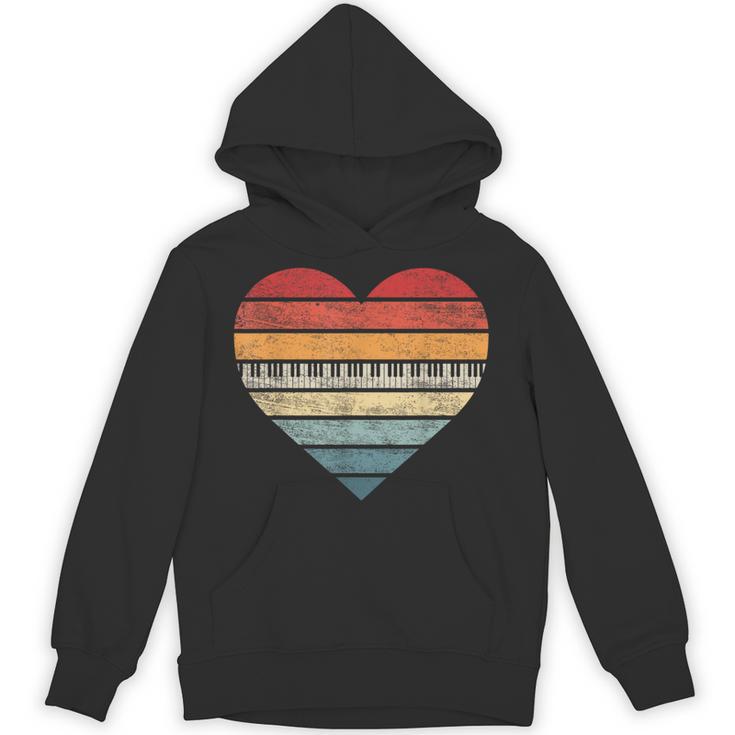 Pianist Retro Sunset Piano Keyboard Player Teacher Unisex Hoodie