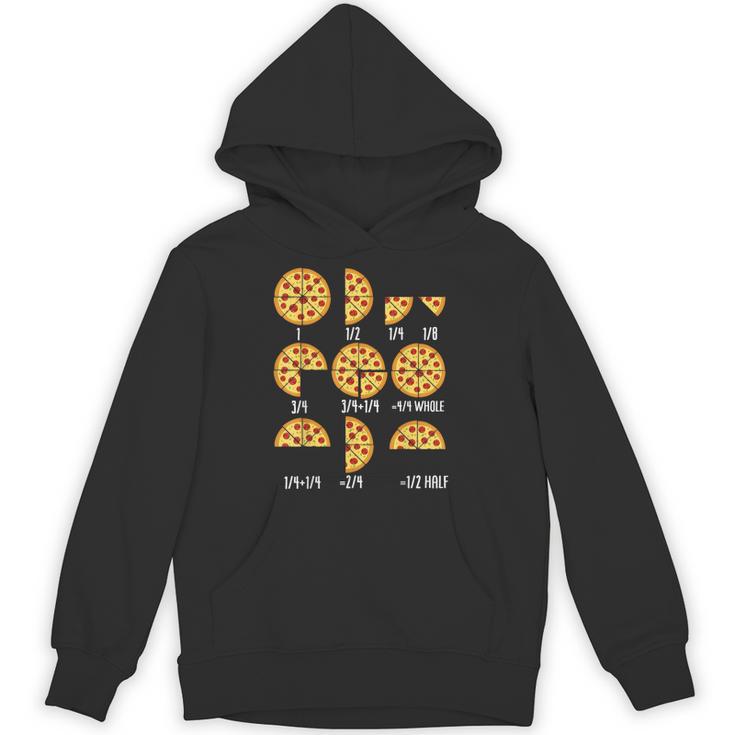 Pizza Slice Fraction Math Teacher Back To School Educational Unisex Hoodie