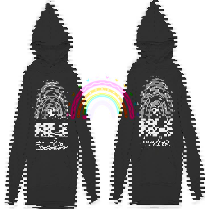 Pre-K Teacher Cute Pre Kindergarten For Teachers Rainbow For Men Women Kids Unisex Hoodie