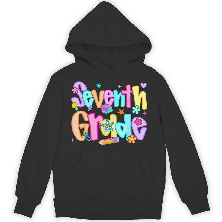 Preppy Seventh Grade Back To School 7th Grade Teachers Girls Unisex Hoodie