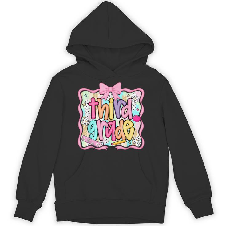 Preppy Third Grade Back To School Teacher Girl Kid Unisex Hoodie