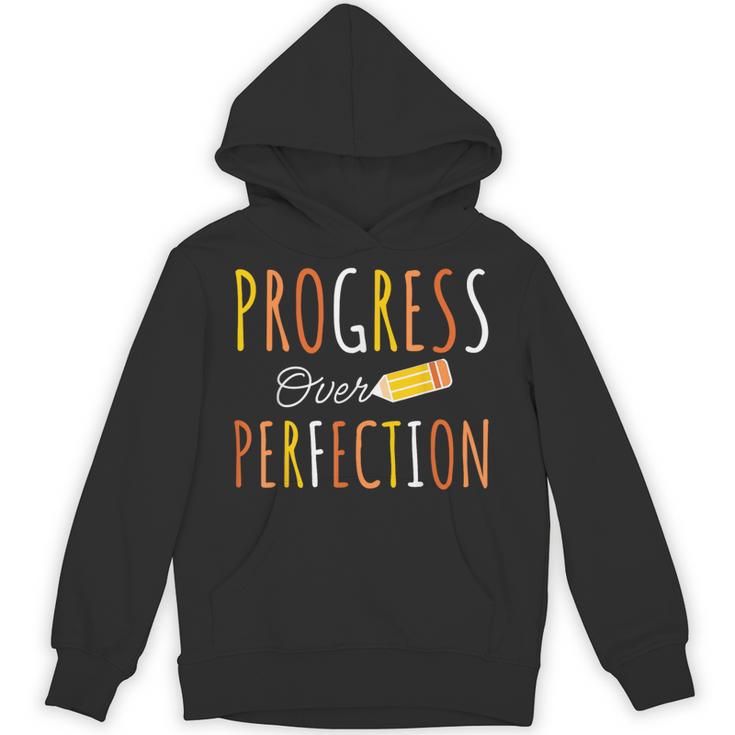Progress Over Perfection Teacher Pencil Back-To-School Unisex Hoodie