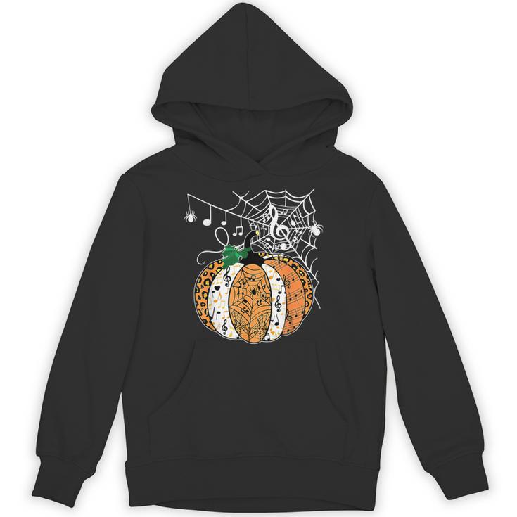 Pumpkin Music Teacher Halloween Fall Music Notes Autumn Unisex Hoodie