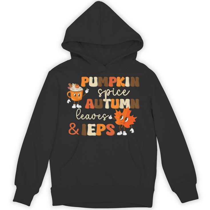 Pumpkin Spice Autumn Leaves IEPS Sped Teacher Fall Unisex Hoodie