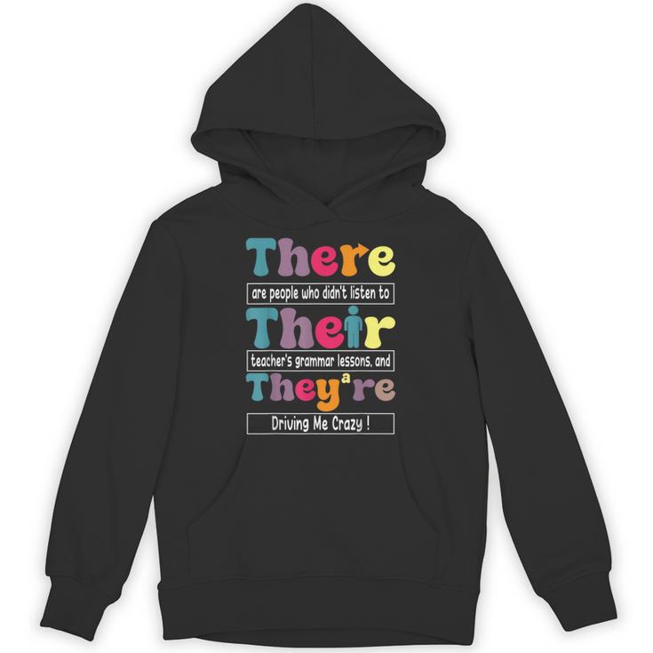 There Their They'Re English Teacher Grammar Memes Unisex Hoodie