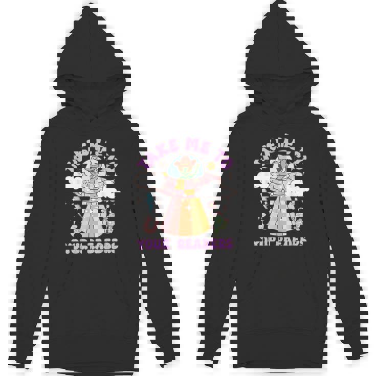 Take Me To Your Readers Alien Teacher Halloween Literacy Unisex Hoodie