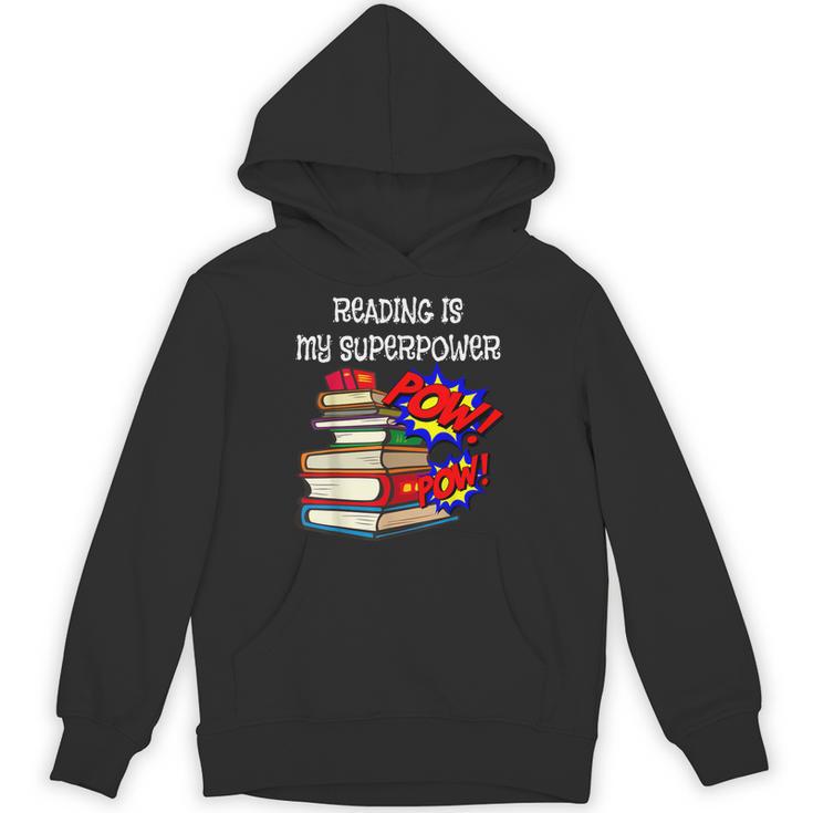 Reading Is My Super Power Superhero Best English Teacher Unisex Hoodie