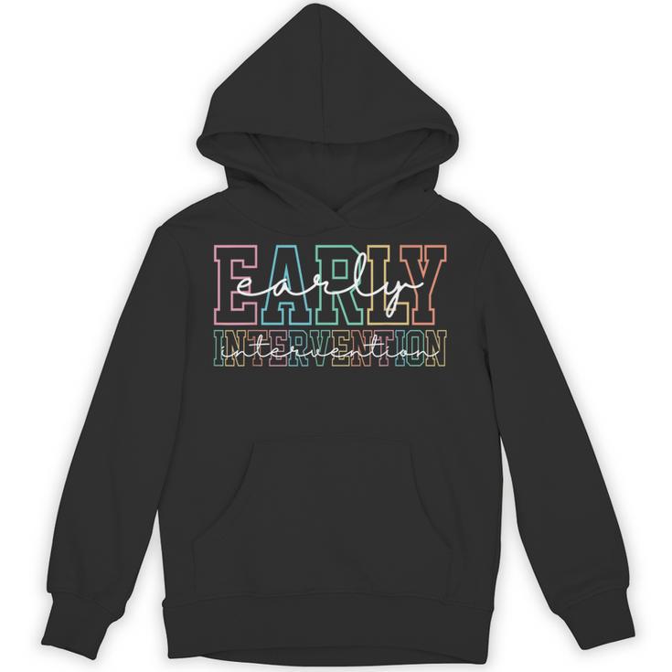 Retro Early Intervention Teacher Intervention Specialist Unisex Hoodie
