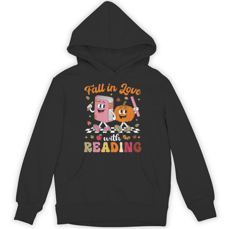 Retro Fall In Love With Learning Pumpkin Autumn Teacher Unisex Hoodie