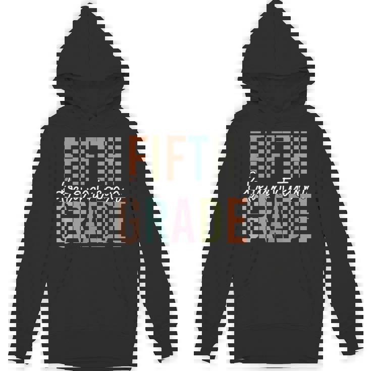 Retro Fifth Grade Dream Team Groovy Teacher Back To School Men Women Girls Kids Unisex Hoodie