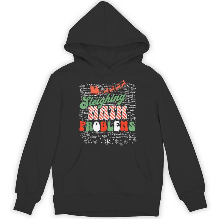 Retro Sleighing Math Problems Santa Math Teacher Christmas Unisex Hoodie