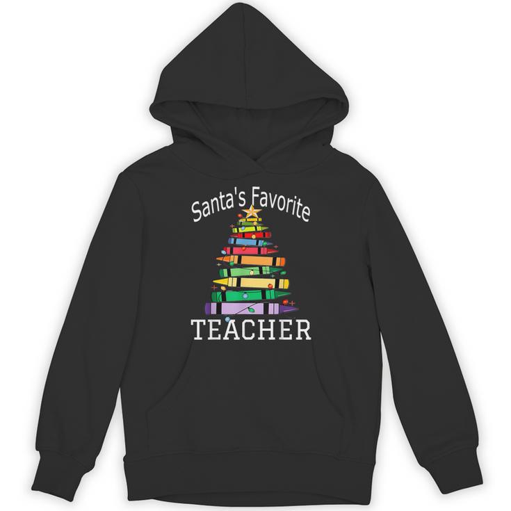 Santa's Favorite Teacher Idea For Christmas Teachers Unisex Hoodie