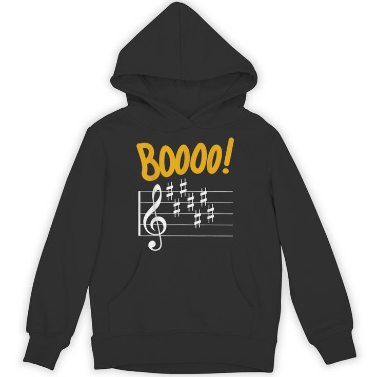 Scary Key Signature Boo Music Halloween Musician Teacher Men Women Unisex Hoodie