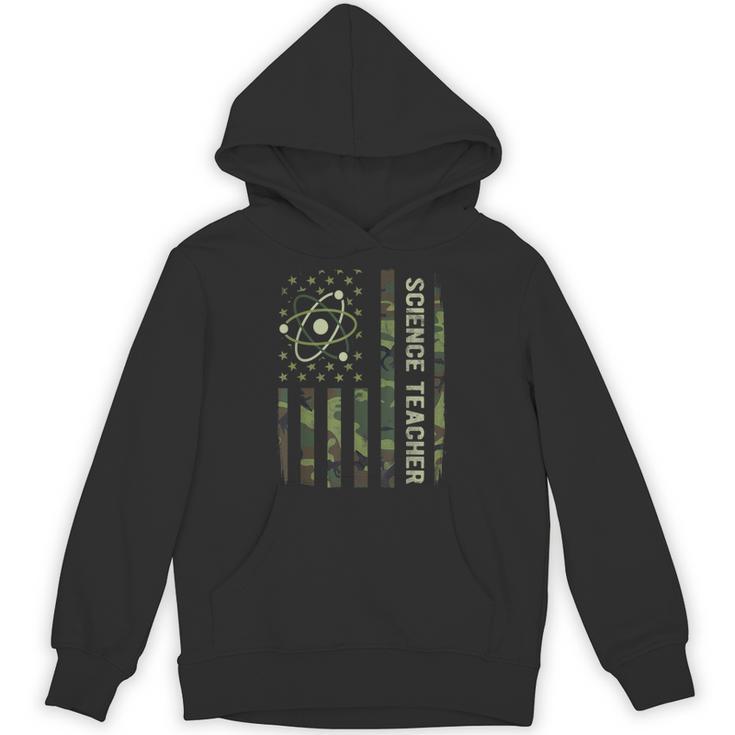 Science Teacher Camo American Flag Back To School Unisex Hoodie