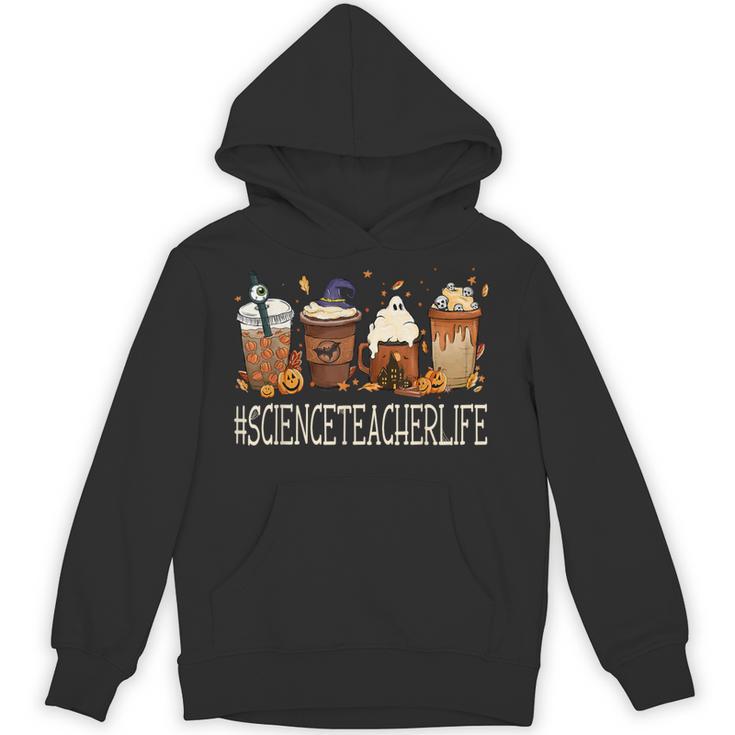 Science Teacher Horror Fall Coffee Halloween Pumpkin Autumn Unisex Hoodie