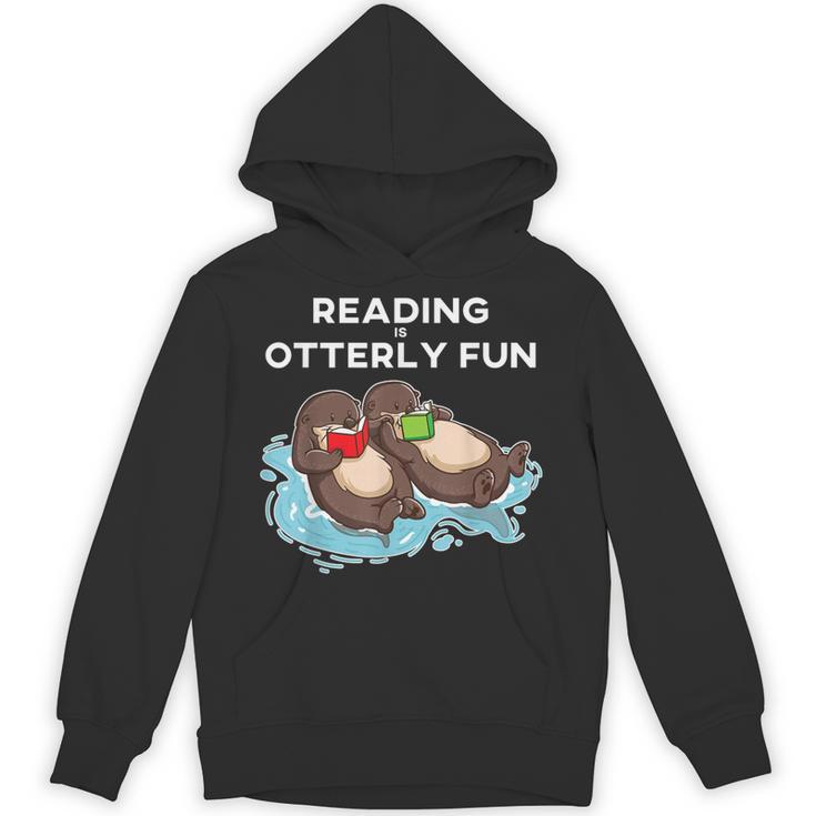 Sea Otter Book Reading Shirt For Bookworm Teachers Unisex Hoodie