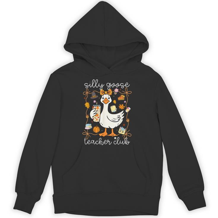 Silly Goose Teachers Club Cozy Fall Teacher Unisex Hoodie