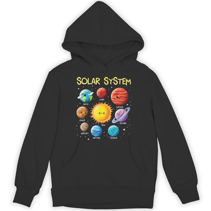 Solar System Cute Face Planets Space Science Teacher School Unisex Hoodie