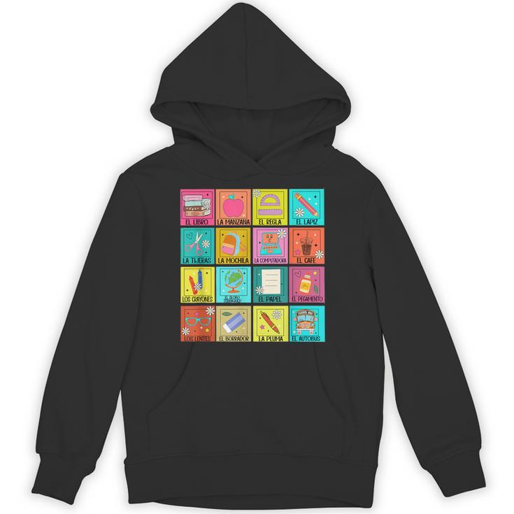 Spanish Teacher Back To School Maestra Dual Language Crew Unisex Hoodie
