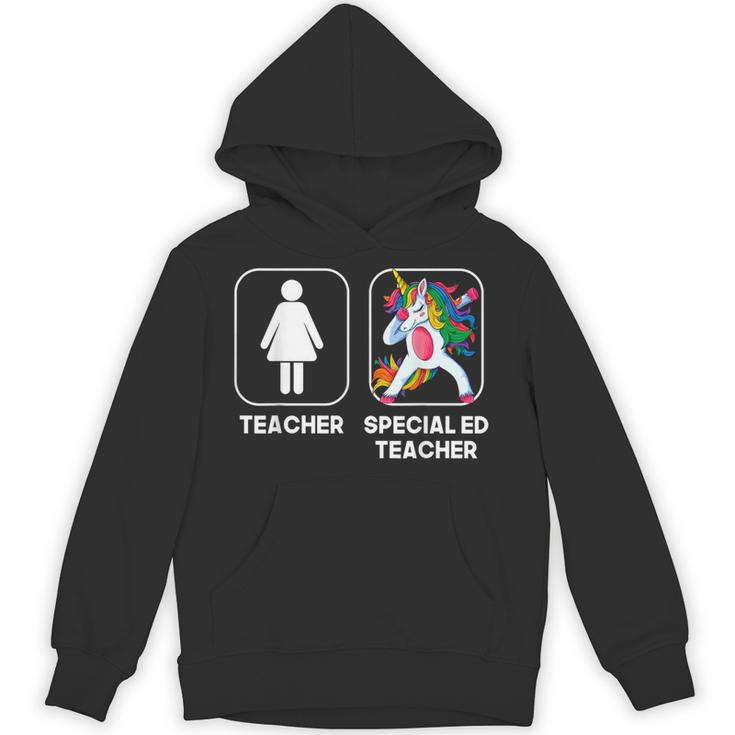 Special Ed Teacher Dabbing Unicorn Teacher Women Unisex Hoodie