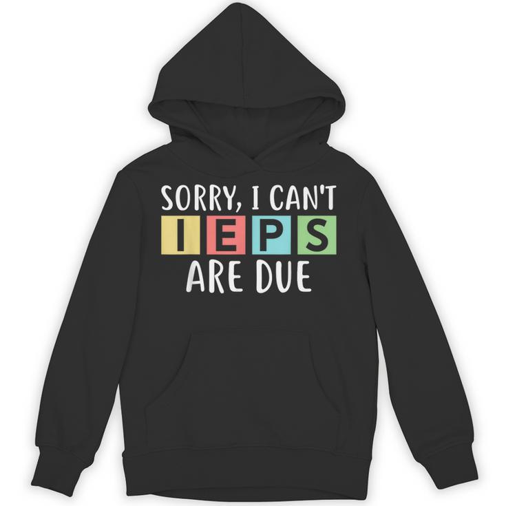 Special Education Teacher SPED Sorry I Can't IEPS Are Due Unisex Hoodie