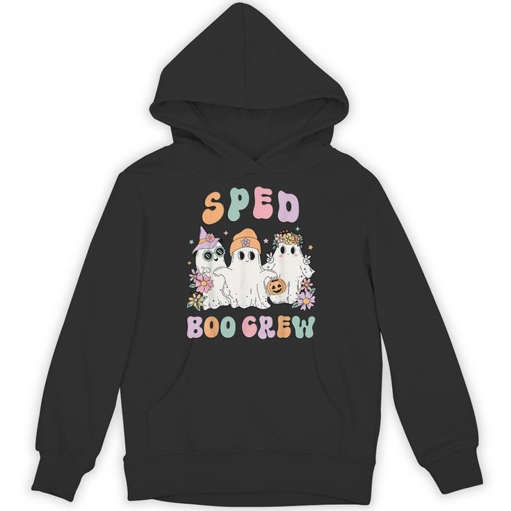 SPED Boo Crew Halloween Floral Ghost Special Ed SPED Teacher For Men Women Kids Unisex Hoodie