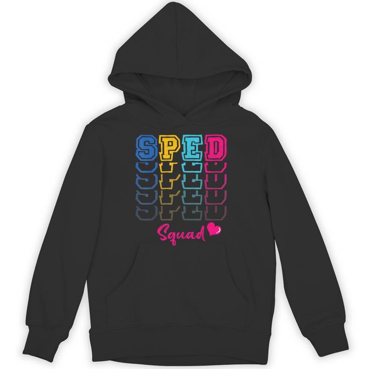 SPED Squad Proud Special Education Para Teacher Colorful Unisex Hoodie