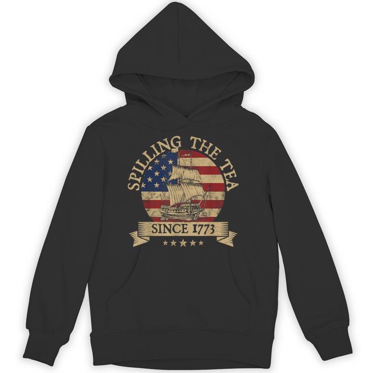 Spilling The Tea Since 1773 Vintage Us History Teacher Unisex Hoodie