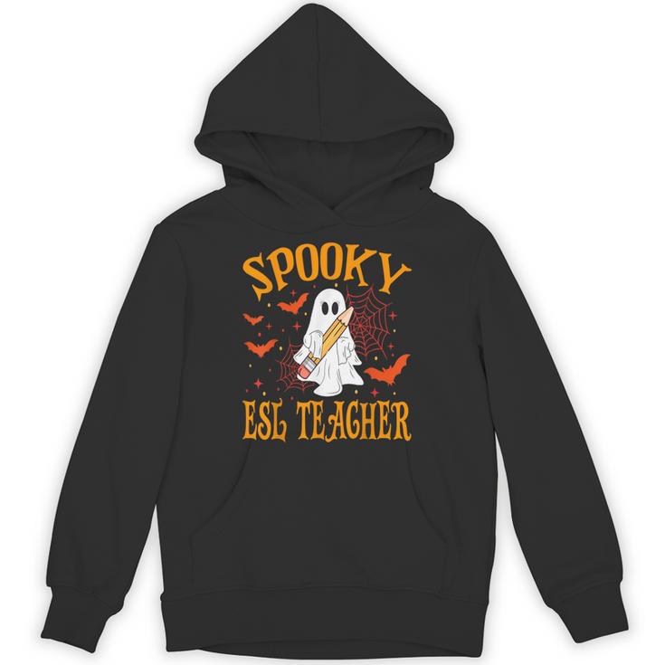 Spooky ESL Teacher Ghost Halloween School Women Unisex Hoodie