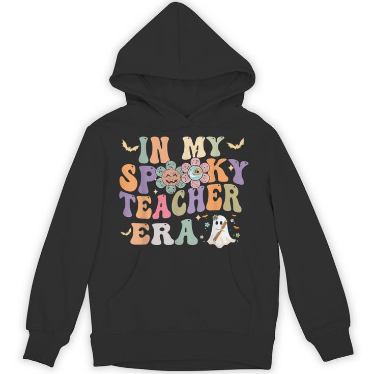 In My Spooky Teacher Era Groovy Hippie Retro Ghost Halloween Men Women Kids Unisex Hoodie