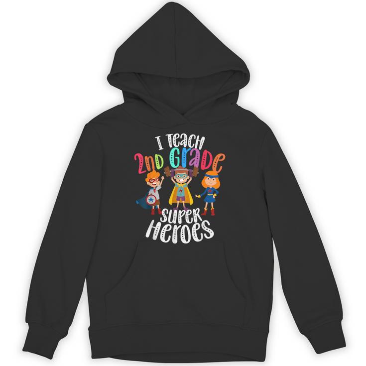 I Teach 2nd Grade Superheroes Back To School Teacher Men Women Girls Kids Unisex Hoodie