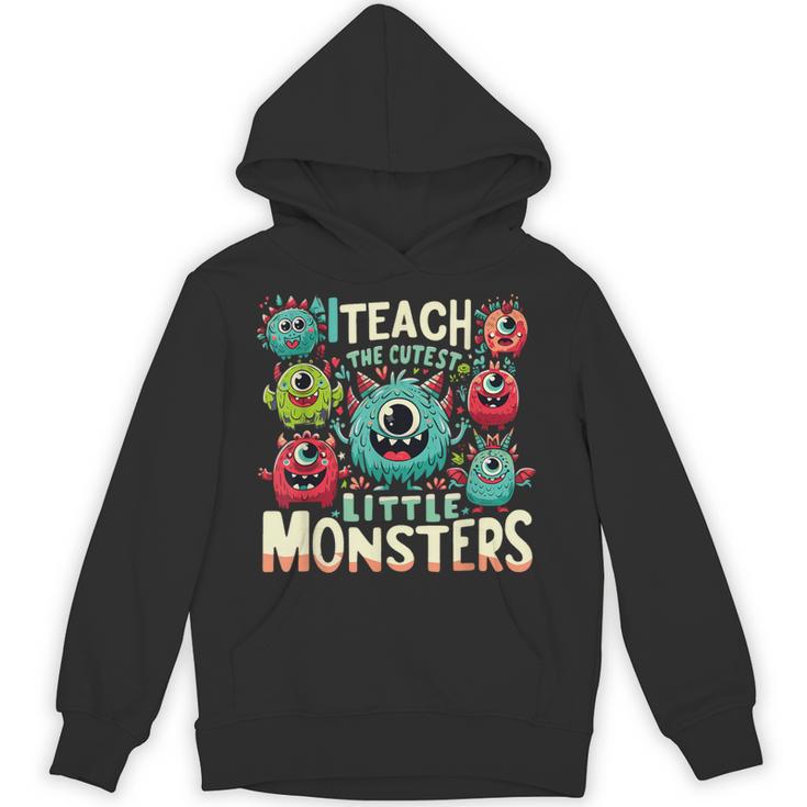 I Teach The Cutest Little Monsters Teacher Halloween Outfit Unisex Hoodie