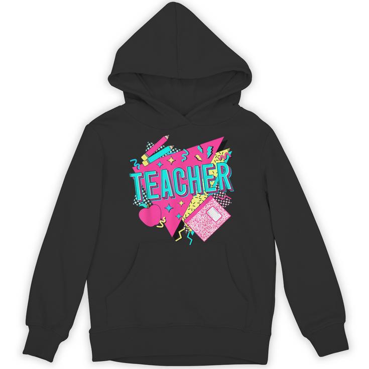 Teacher 90s Retro Colorful Teacher Of The 90s Back To School Unisex Hoodie