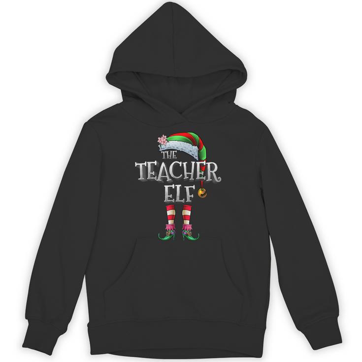 The Teacher Elf Shirt Matching Family Christmas Elf Men Women Kids Unisex Hoodie