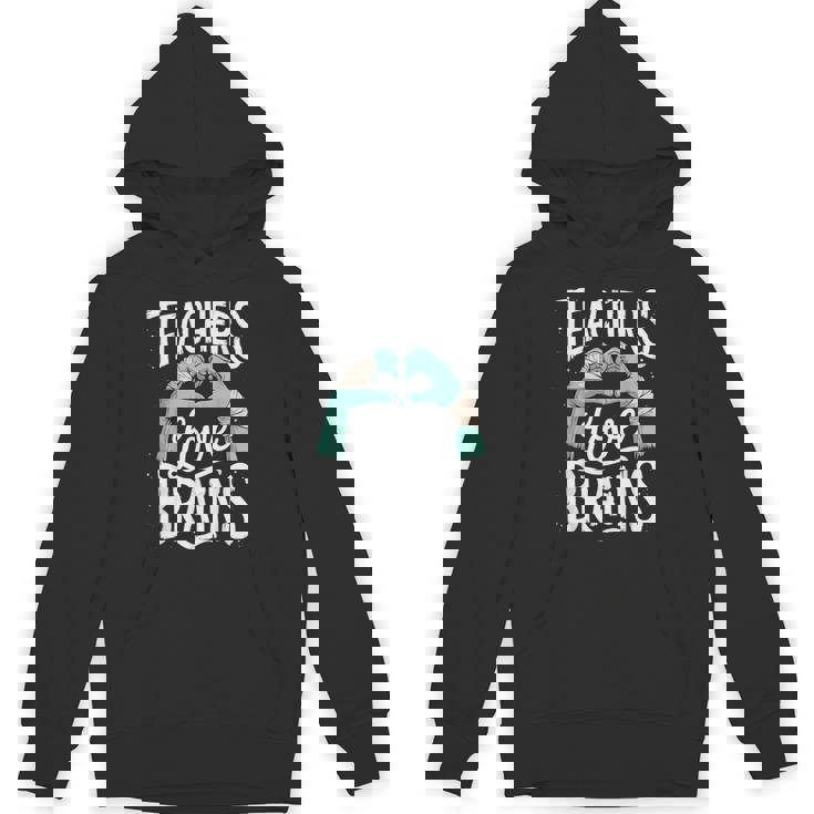 Teacher Halloween Shirt Women Men Teachers Love Brains Unisex Hoodie, trending gift