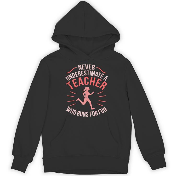Teacher Who Runs Half Marathon Runner Running Lover Graphic Unisex Hoodie