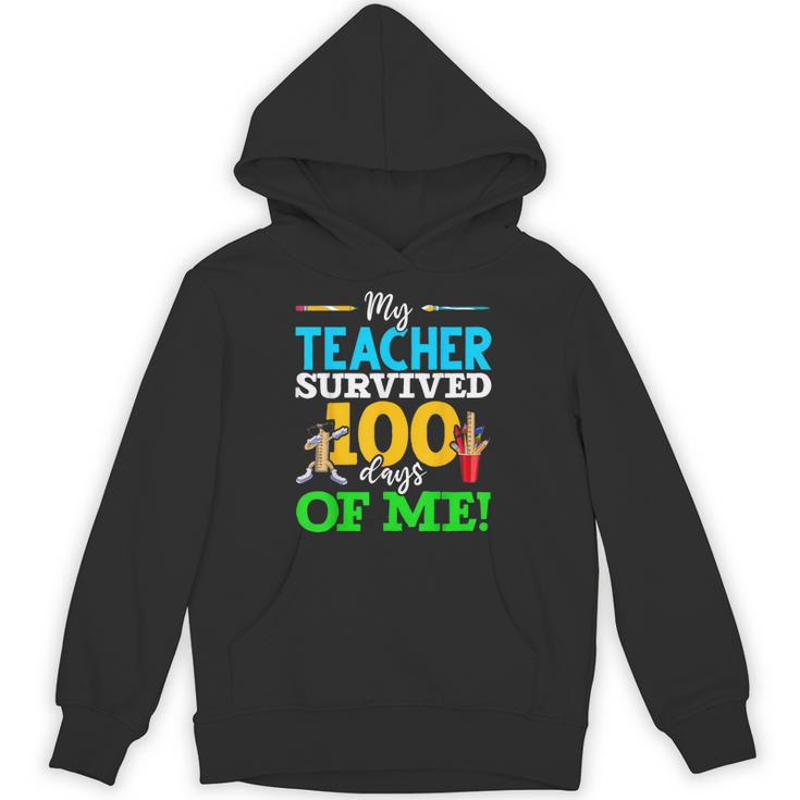 My Teacher Survived 100 Days Of Me Dab 100 Days Of School For Men Women Kids Unisex Hoodie