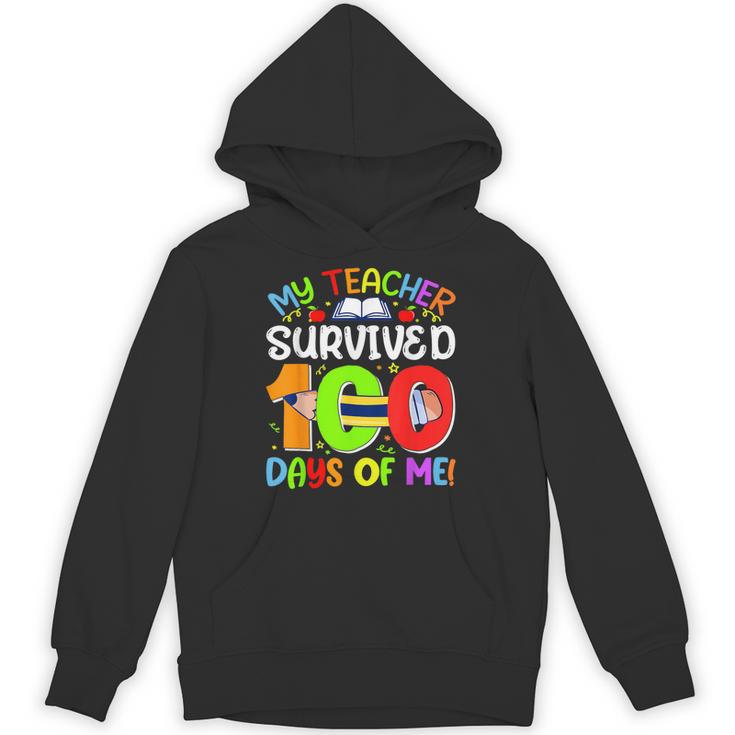 My Teacher Survived 100 Days Of Me 100 Days Of School Unisex Hoodie