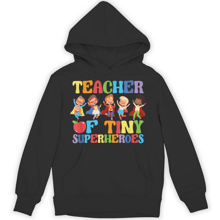 Teacher Of Tiny Superheroes Teach 100th Day Of School Unisex Hoodie