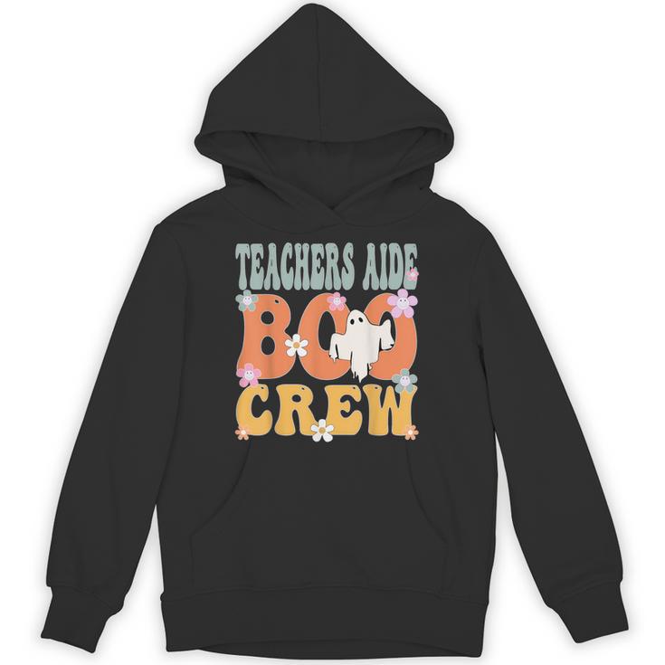 Teachers Aide Boo Crew Ghost Groovy Halloween For Women Unisex Hoodie