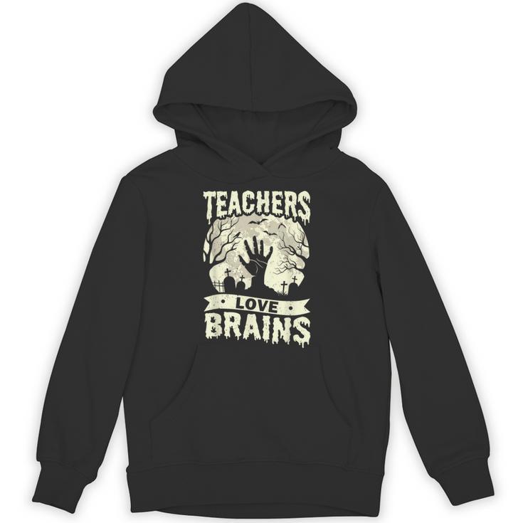Teachers Love Brains Halloween Costume Boo Trick Teach Unisex Hoodie