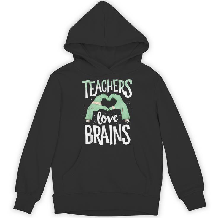 Teachers Love Brains Halloween Costume Trick Treat Zombie Unisex Hoodie