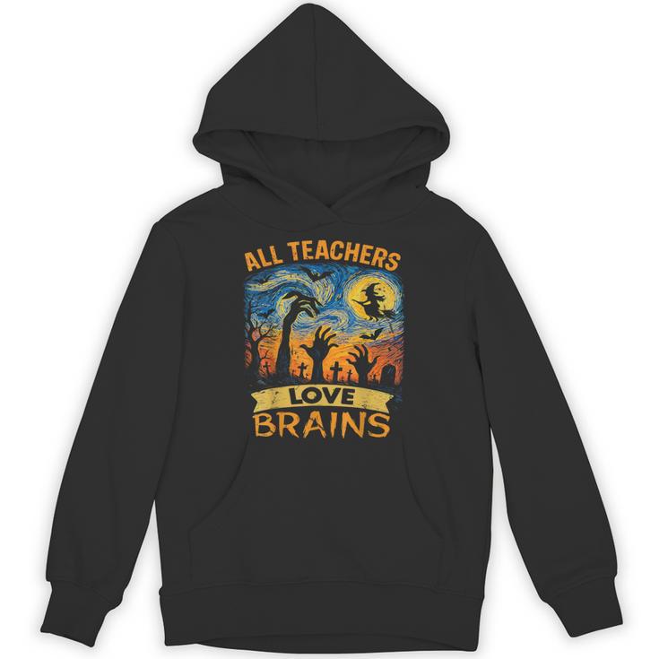All Teachers Love Brains Shirt Teacher Halloween Tee Unisex Hoodie