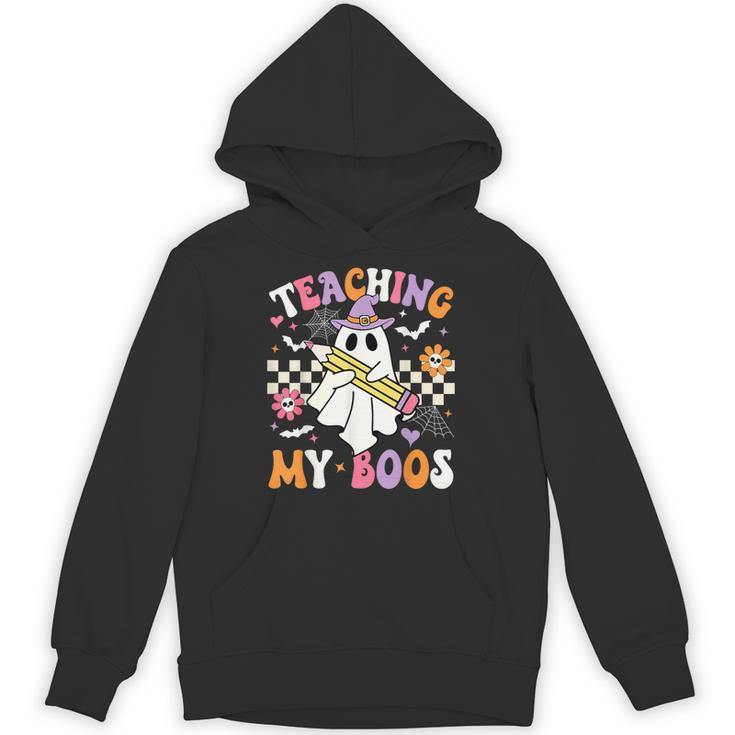 Teaching My Boos Ghost Teacher Cute Groovy Halloween Teacher Unisex Hoodie, Groovy Teacher Gifts, trending gift Teaching My Boos Ghost Teacher Cute Groovy Halloween Teacher Unisex Hoodie, Groovy Teacher Gifts, trending gift